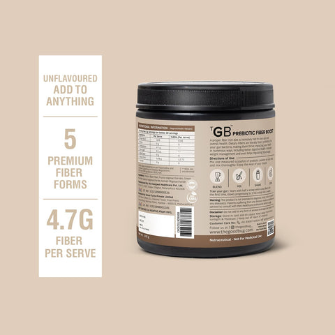 The Good Bug Prebiotic Fiber Boost Powder Improves Digestion Bloating & Gas 30 Servings