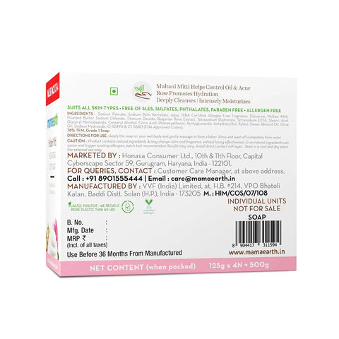 Mamaearth Multani Mitti Lotion Soap Single 125g (Pack of 4) - Image 4