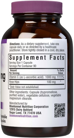 BlueBonnet VIT C1000MG+ROSEHIPS 90S
