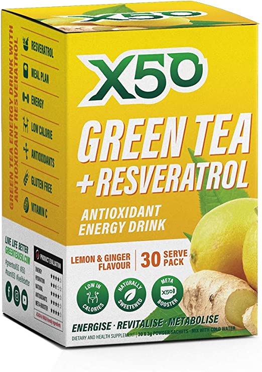 X50 Lemon and Ginger Green Tea (30 Serve)