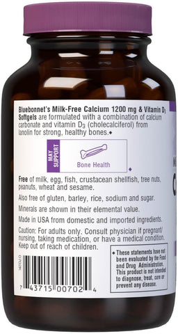 BlueBonnet CAL 1200MG + VIT D 400 IU 60S