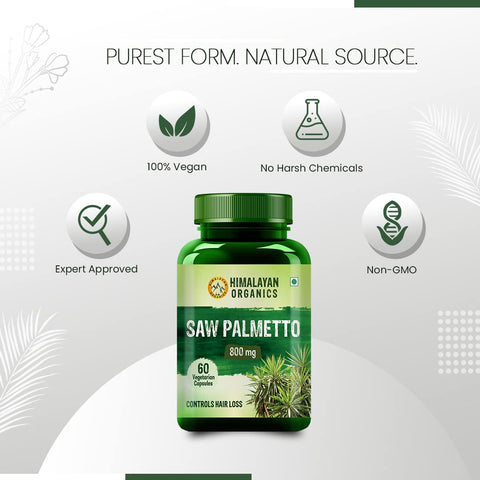 Himalayan Organics Saw Palmetto 800mg 60 Tablets