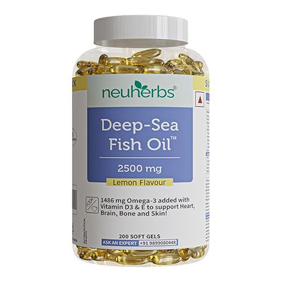 Neuherbs Deep-Sea Fish Oil Lemon Flavour Softgels 200
