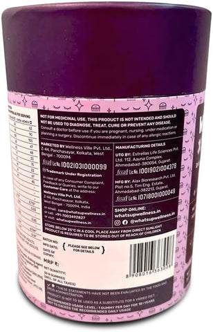 What's Up Wellness Beauty Gummies I Gummies for Strong Hair, Nails & Good Skin I Biotin, Vitamins A to E, Folic Acid. Zinc, Aloe Vera, Sea Buckhorn & Grapeseed I 1 Month Supply - 30 Gummies