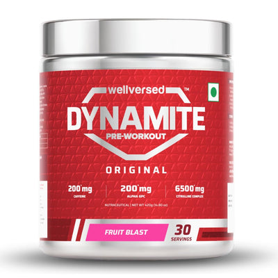 Wellcore Dynamite Pre-Workout - Citrulline Complex, Energy Boost - 420g