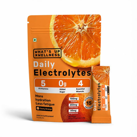 What's Up Daily Electrolytes - Zesty Orange Flavour Sachets 15