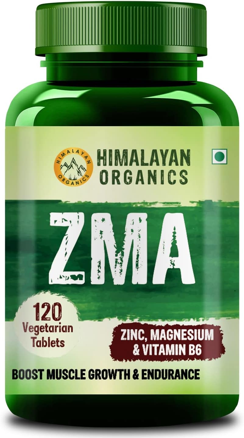 Himalayan Organics ZMA (Zinc, Magnesium & Vitamin B6) 120 Tablets