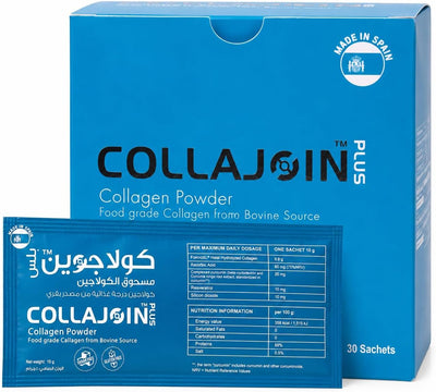 Collajoin Plus Bovine Hydrolyzed Collagen 9.9 g with Vitamin C and Curcumin 30 Sachets