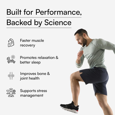 HK Vitals Magnesium Glycinate Men (2000Mg) 120 Tablets | For Better Sleep Quality & Muscle Recovery