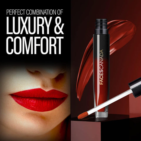 Faces Canada Comfy Silk Liquid Lip Color- Achiever Red 09