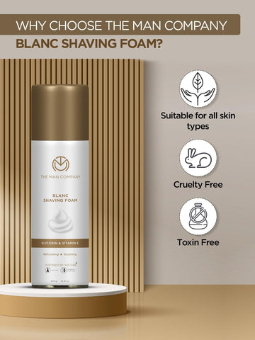 THE MAN COMPANY Blanc Shaving Foam to Prevent Cuts & Razor Burns (400 g) - Image 4