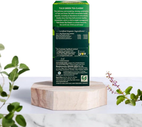 ORGANIC INDIA Tulsi Green Classic Tea 25 Tea bags
