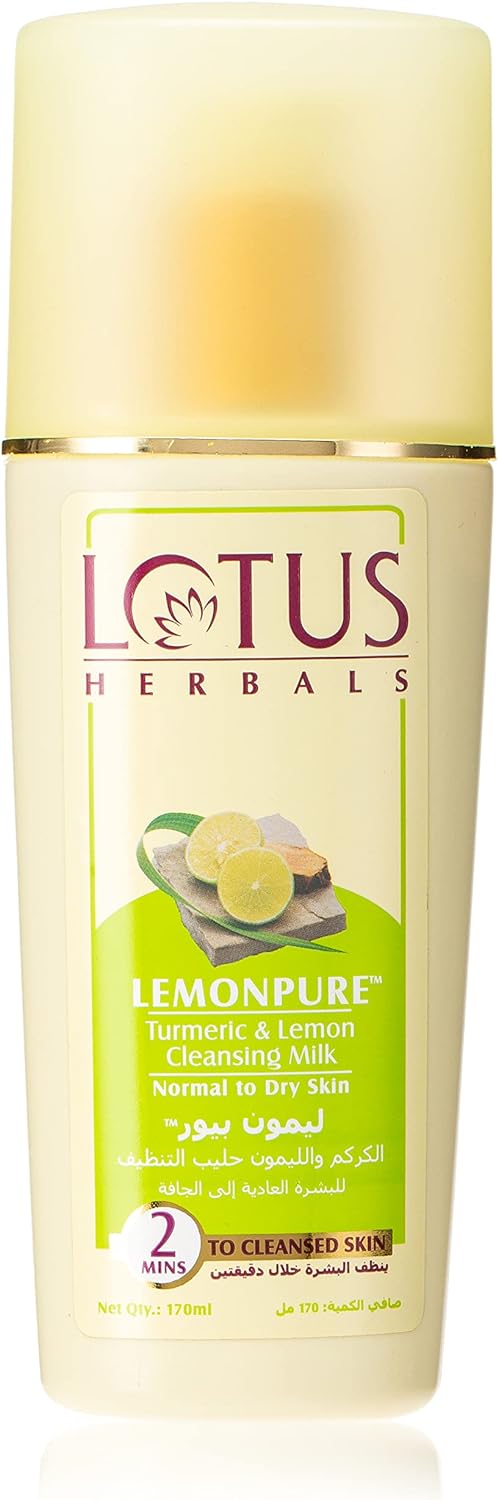 LOTUS Herbals Lemonpure tumeric & Lemon Cleansing Milk 170 ml -