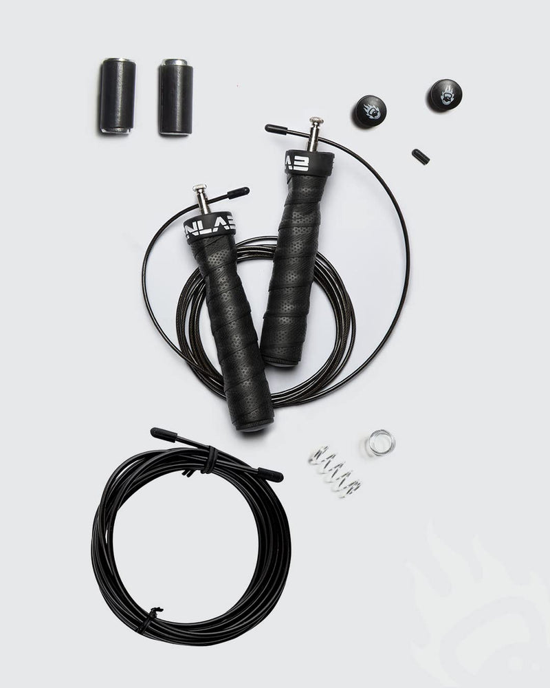 Burnlab Pro Power Plus Weighted Handle Skipping Rope- for Men and Women(Black)