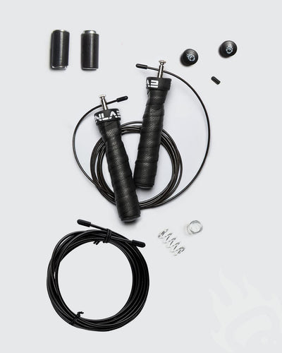 Burnlab Pro Power Plus Weighted Handle Skipping Rope- for Men and Women(Black)