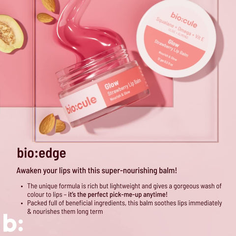 Biocule Glow Lip Balm : Squalane + Omega + Vit E 12gm