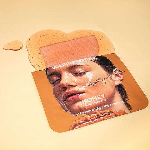 Kocostar Waffle Mask Facial Sheet Honey 40G 1's – image 4