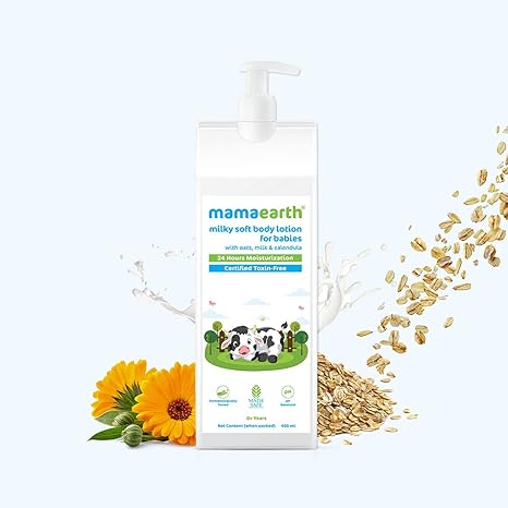 MAMAEARTH Milky Soft Body Lotion with Oats, Milk & Calendula 400 ml Pack of 1