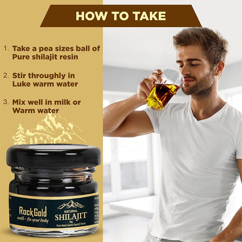 Rock Gold Pure & Natural Himalayan Shilajit / Shilajeet Raw