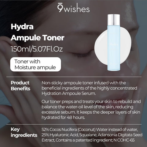 9Wishes Hydra Ampule Toner 150 ml