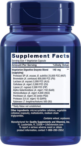 Life Extension Enhanced Super Digestive Enzymes, 60 veg caps