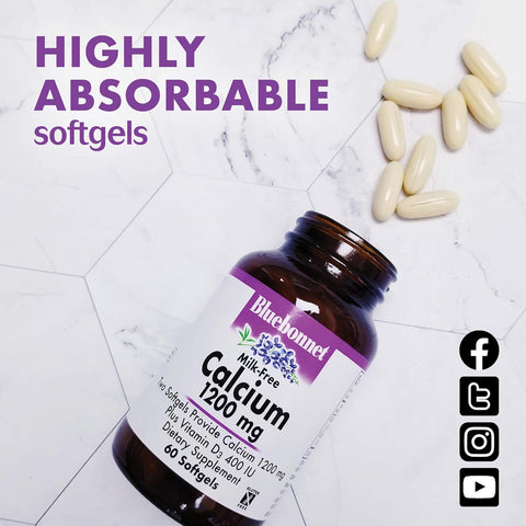 BlueBonnet CAL 1200MG + VIT D 400 IU 60S