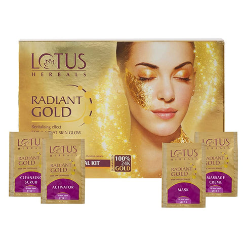 Lotus Herbals Radiant Gold Cellular Glow 1 Facial Kit