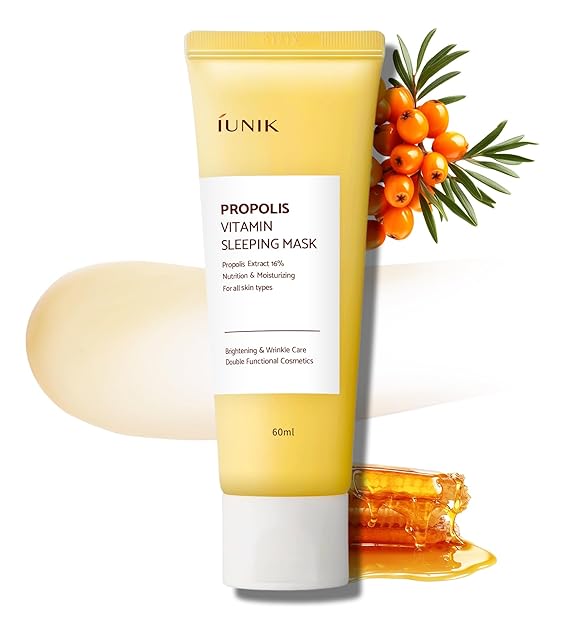 IUNIK Propolis Vitamin Glow Sleeping Mask Night Moisturizer Cream 2.03