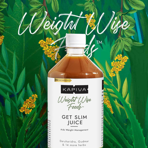 Kapiva Get Slim Juice - Healthy Weight Management Through 12 Ayurvedic Herbs Aids Metabolism and Digestion - 1L