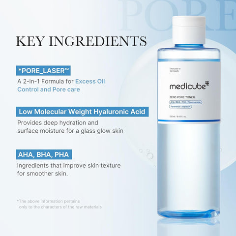 Medicube Zero Pore Toner 250ml for Women