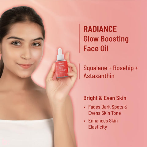 Biocule Radiance Glow Boosting Face Oil : Squalane + Rosehip + Astaxanthin 15ml