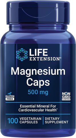 Life Extension Magnesium Caps, 500 mg, 100 vegetarian capsules