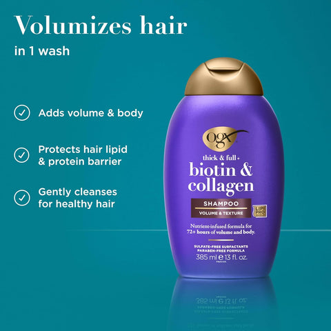 OGX SHAMPOO 385ML BIOTIN & COLLAGEN