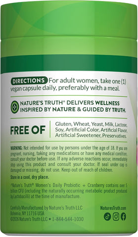 NT WOMAN PROBIOTIC CRANBERRY 40CAP