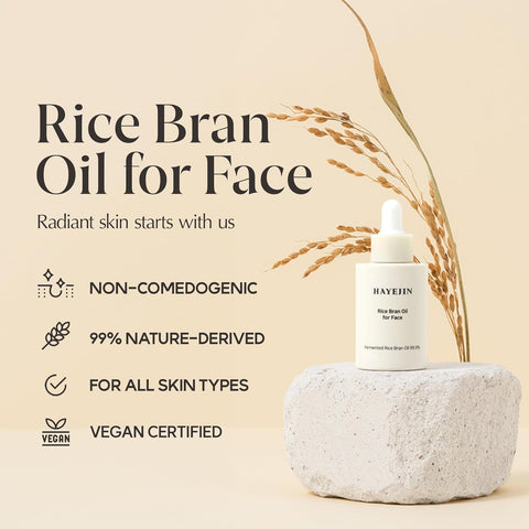 Natural Korean 99.9% Rice Bran Oil for face 30ml/1.01 fl.oz