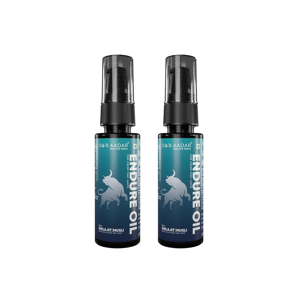 AADAR EN-DURE Oil | Modern Ayurveda with 10 herbs| Shilajit & Musli (30 ml) (Pack of 2)