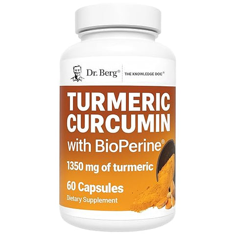Dr. Berg Turmeric Curcumin Dietary Supplement Capsules 60 Count