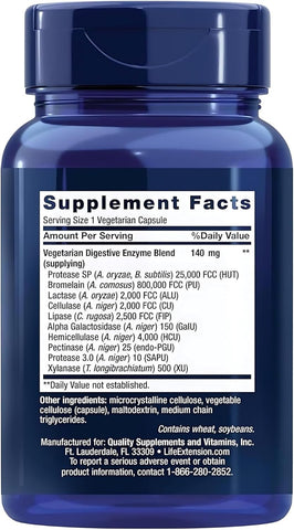 Life Extension Enhanced Super Digestive Enzymes, 60 veg caps