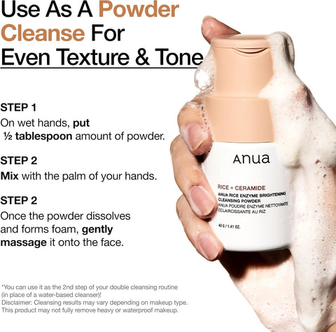 Anua Rice Enzyme Brightening Cleansing Powder 40g