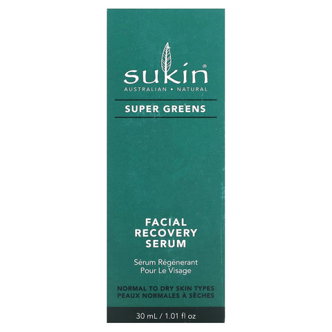 Sukin Super Greens Facial Recovery Serum, 30 Ml