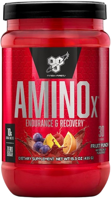 BSN Amino X - Fruit Punch, BCAA 2:1:1, Caffeine-Free - 30 Servings