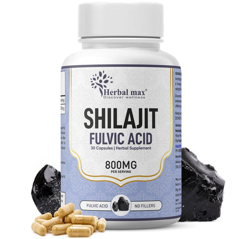 Herbal max Shilajit fulvic Acid 30 Capsule