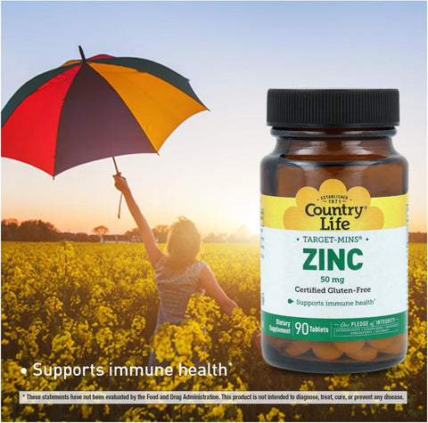 Country Life Zinc 50MG Tab 90's