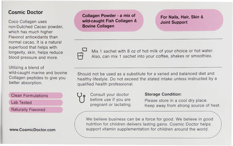 Cosmic Doctor Coco Collagen– Food-Based Collagen for Skin, Hair, Nails & Joints (5,000 mg)