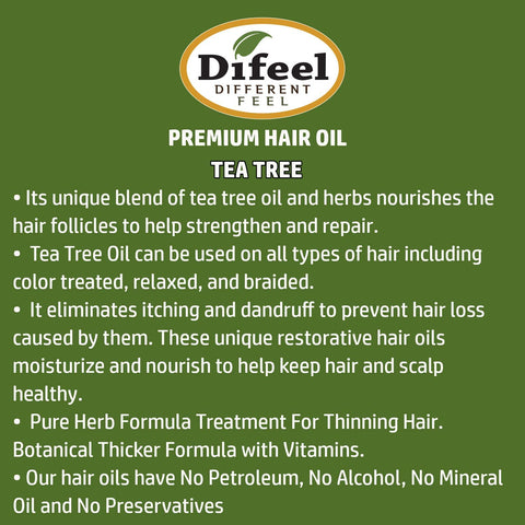 DIFEEL PREMIUM NATURAL HAIR OIL TEA TREE 75ML