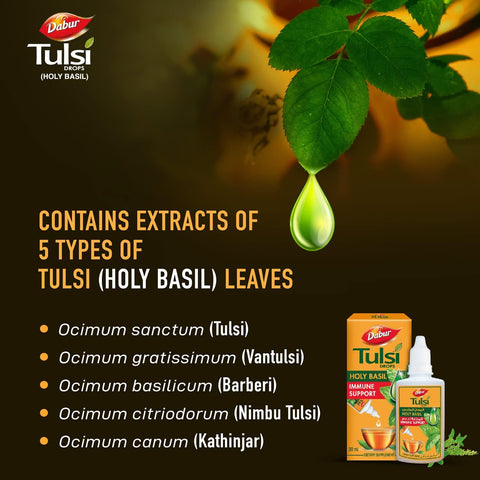 Dabur Pudin Hara Pearls (5 x 20) + Dabur Tulsi Drops - 30 ml Combo Set