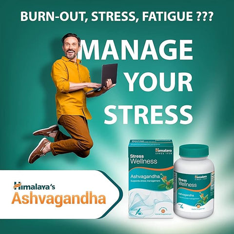 Himalaya Ashvagandha 60 Veg Caps; Natural Stress Relief; Indian Ginseng; Pack of 60's