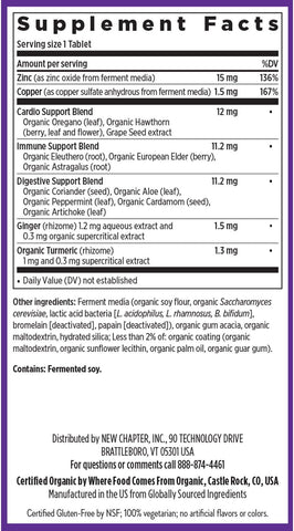 New Chapter Fermented Zinc Complex Capsules 60S