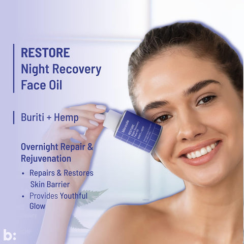 Biocule Restore Night Recovery Face Oil : Buriti + Hemp 15ml