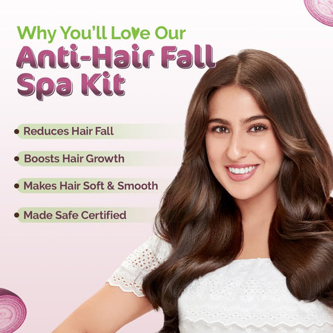 Mamaearth Anti Hair Fall Spa Kit with Onion Extract - 150ml Oil, 250ml Shampoo & Conditioner